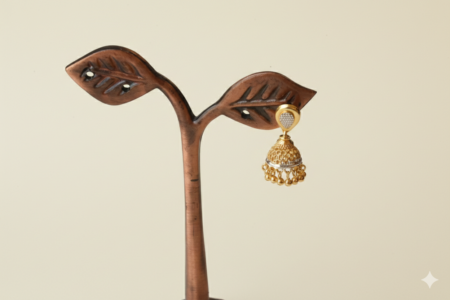 Classic Gold-Plated Traditional Jhumka Earrings