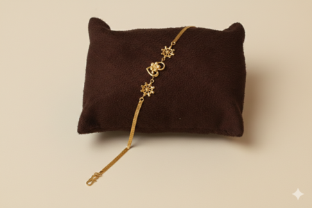 Gold Floral Wheel Bracelet – Timeless Motif Collection