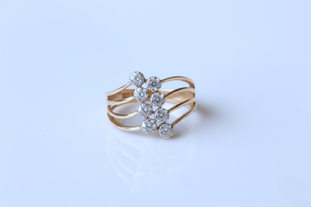 Dazzling Multi-Layered Diamond Cluster Ring