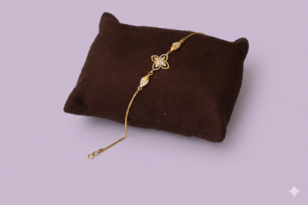 Four Petal Flower Gold Bracelet