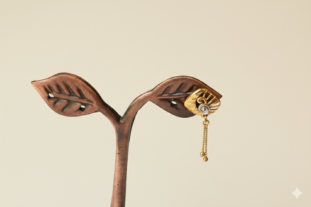 Classic Gold Shell Drop Earrings